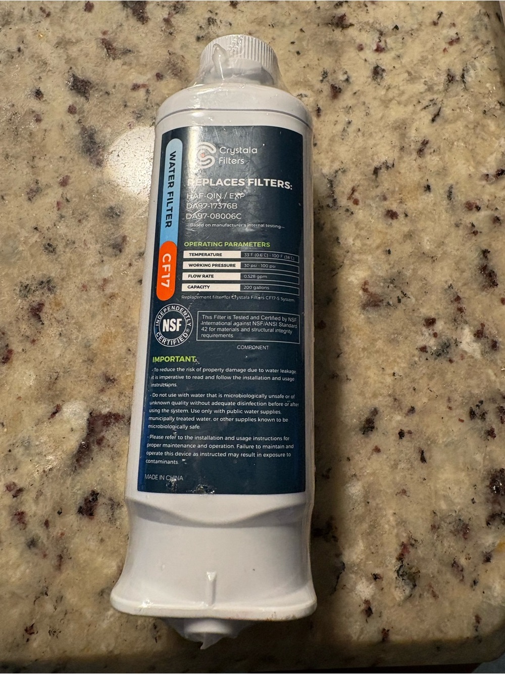CF17 Refrigerator Water Filter